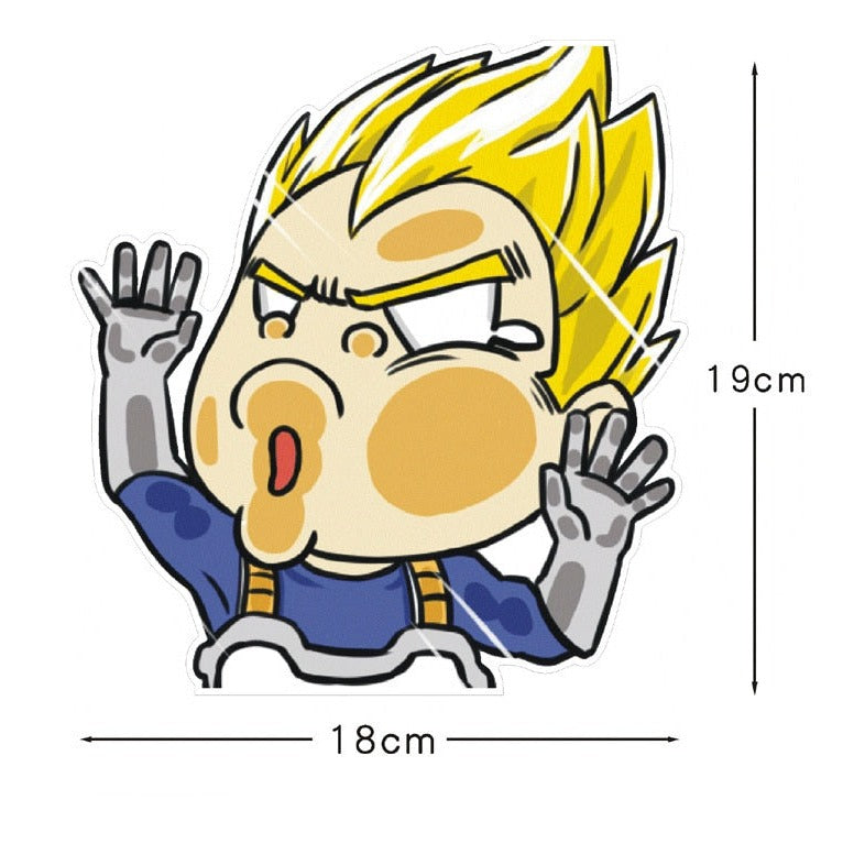 Dragon Ball Z 'Vegeta | Pressed Face' Vinyl Car Sticker