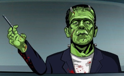 Frankenstein 'Frankenstein Monster' Vinyl Car Wiper Sticker
