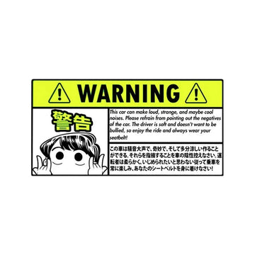 Komi Can’t Communicate ‘Komi Shouko | Warning Sign' Vinyl Car Sticker