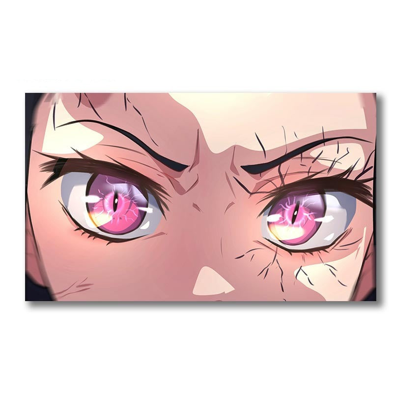 Demon Slayer 'Nezuko Demon Eyes' Vinyl Car Peeker Sticker