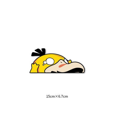 Pokemon 'Psyduck | Scared' Vinyl Car Peeker Sticker
