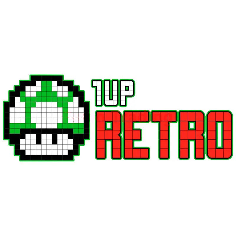 Super Mario Bros. 'Green Mushroom 1Up Retro' Vinyl Car Sticker