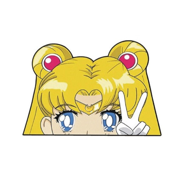 Sailor Moon 'Peace Sign' Vinyl Car Peeker Sticker