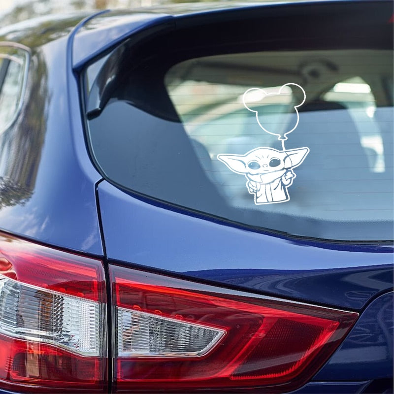 Star Wars 'Baby Yoda | Mickey Balloon' Vinyl Car Sticker
