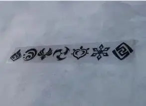 Genshin Impact 'Element Symbols' Vinyl Car Sticker