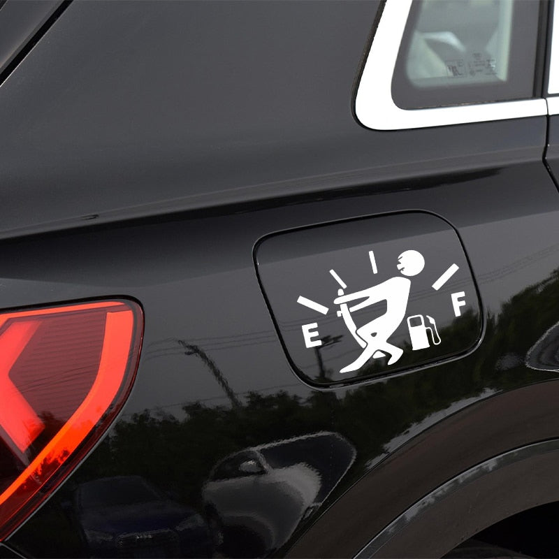 Funny Fuel Tank 'E | F | 1.0' Vinyl Car Sticker