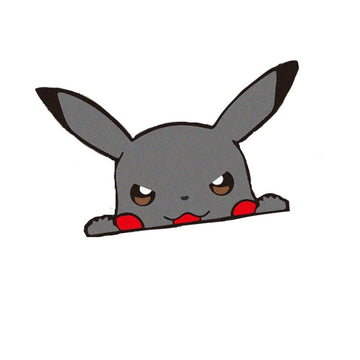 Pokemon 'Black Pikachu | Staring' Vinyl Car Peeker Sticker