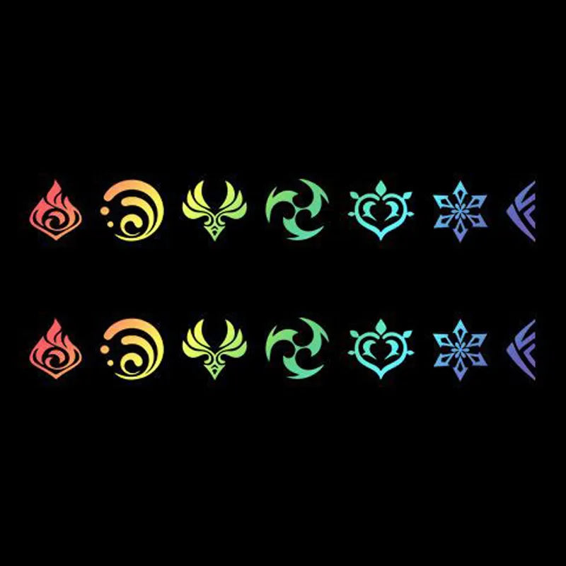 Genshin Impact 'Element Symbols | Set of 2' Vinyl Car Sticker