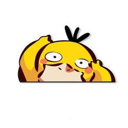 Pokemon 'Psyduck | Surprised' Vinyl Car Peeker Sticker