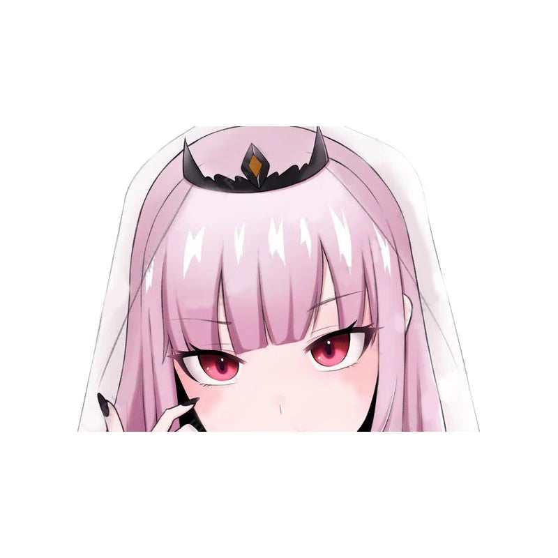 Virtual YouTuber 'Mori Calliope | Staring' Vinyl Car Peeker Sticker