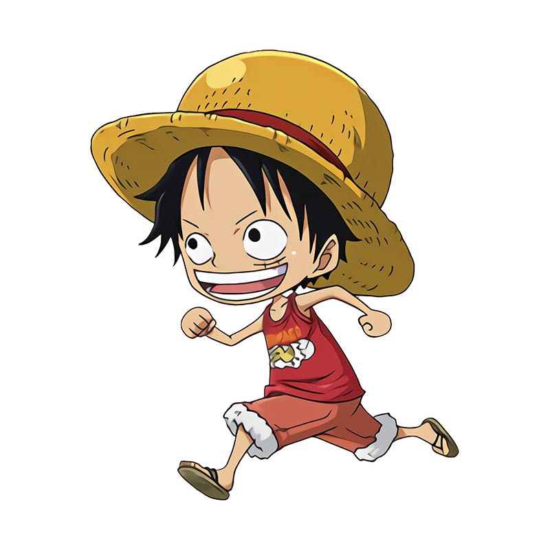 One Piece 'Young Luffy | Running' Vinyl Car Sticker