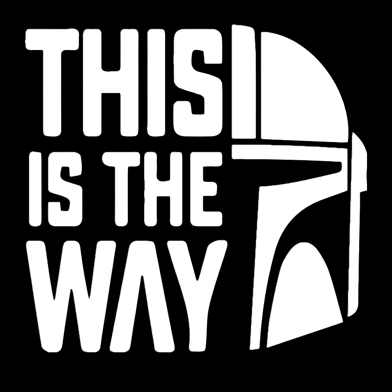 Star Wars 'This Is The Way | Half Mandalorian Helmet' Vinyl Car Sticker