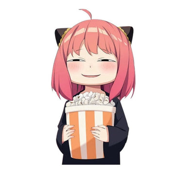 Spy x Family 'Anya Carrying Popcorn' Vinyl Car Sticker