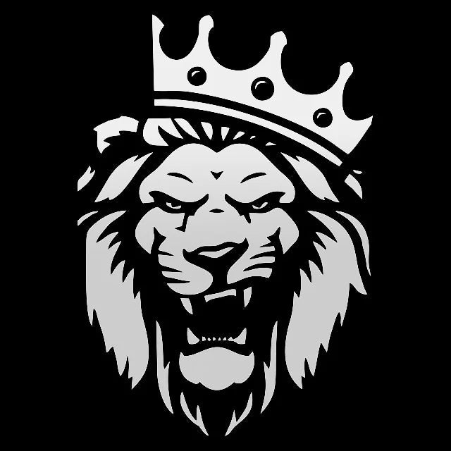 Lion Head 'Crown' Vinyl Car Sticker