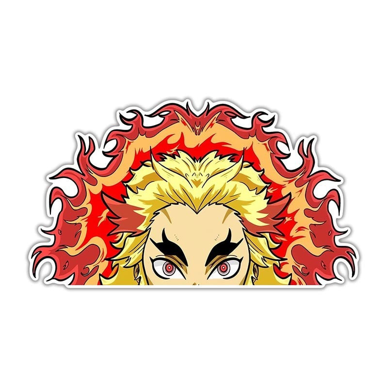 Demon Slayer 'Kyojuro Rengoku | Flame' Vinyl Car Peeker Sticker