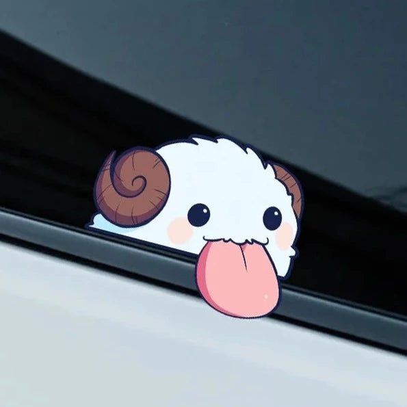 League of Legends 'Poro' Vinyl Car Peeker Sticker