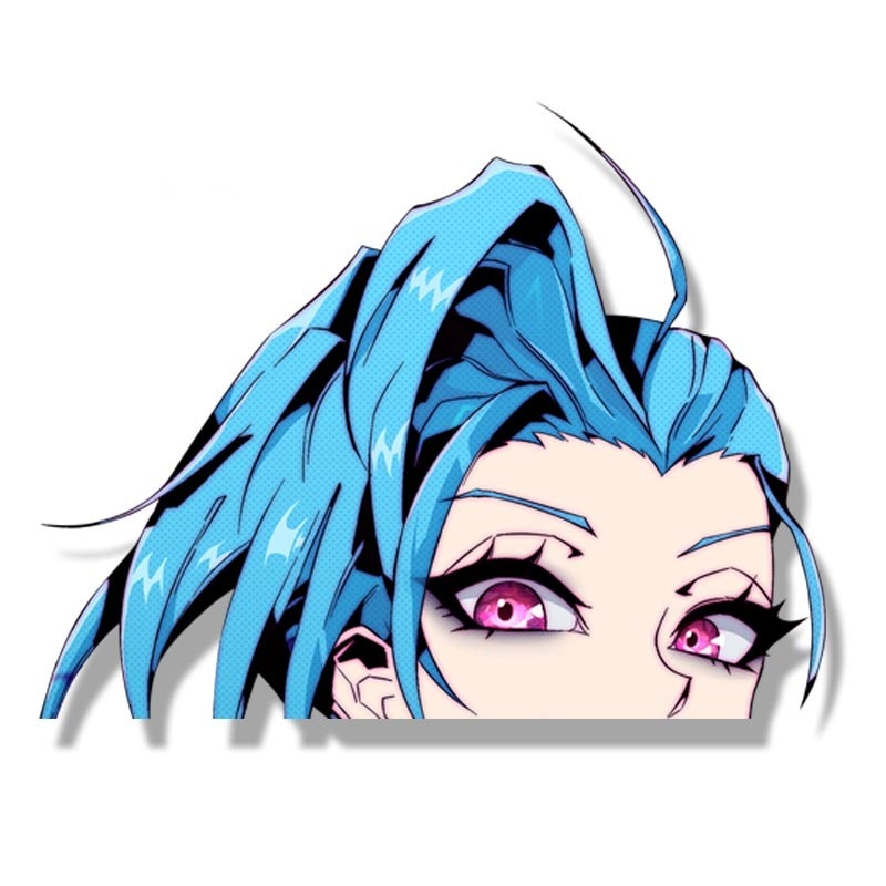 League of Legends 'Jinx | Surprised' Vinyl Car Peeker Sticker
