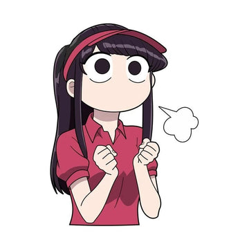Komi Can't Communicate 'Komi Shouko | Nervous' Vinyl Car Sticker
