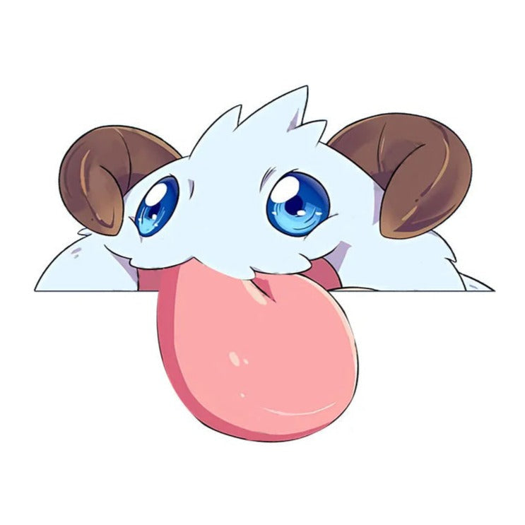 League of Legends 'Poro | Look Up' Vinyl Car Peeker Sticker