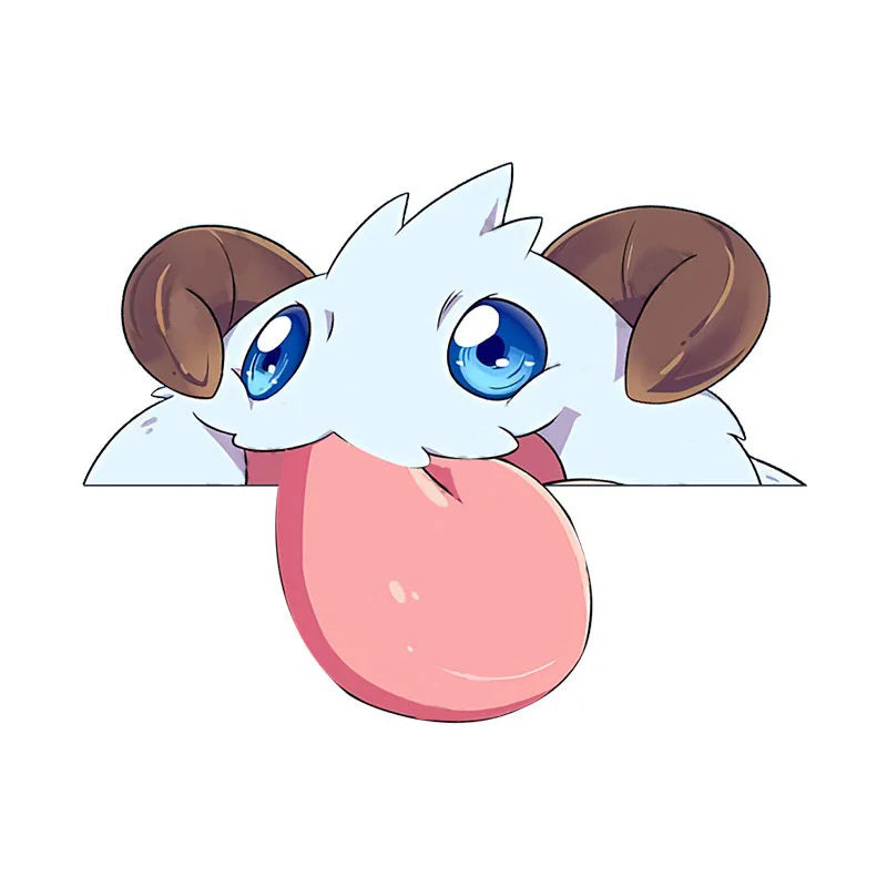 League of Legends 'Poro | Look Up' Vinyl Car Peeker Sticker