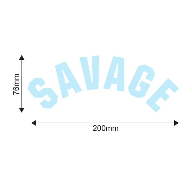 Cool Slick Chrome 'Savage' Vinyl Car Sticker