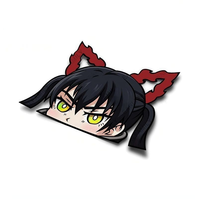 Fire Force 'Tamaki Kotatsu | Fire Cat Ears' Vinyl Car Peeker Sticker