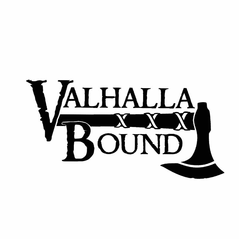 Vikings 'Valhalla Bound | Axe' Vinyl Car Sticker