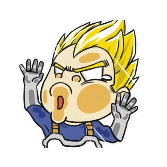 Dragon Ball Z 'Vegeta | Pressed Face' Vinyl Car Sticker