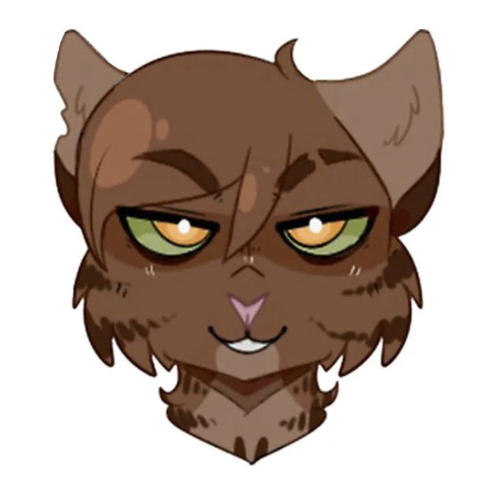 Warrior Cat 'Miss Dako | Brown Hair' Vinyl Car Sticker