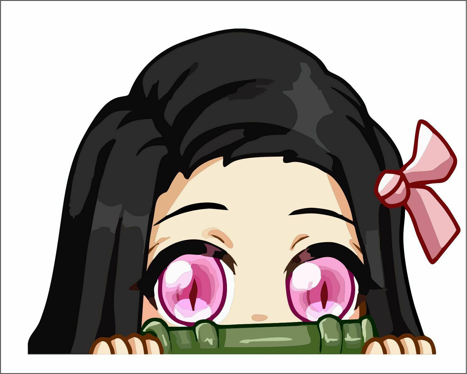 Demon Slayer 'Nezuko | Shocked Eyes' Vinyl Car Peeker Sticker