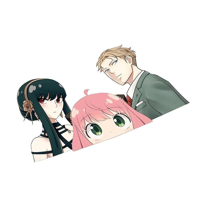 Spy x Family 'Loid-Yor-Anya Forger | Serious' Vinyl Car Sticker