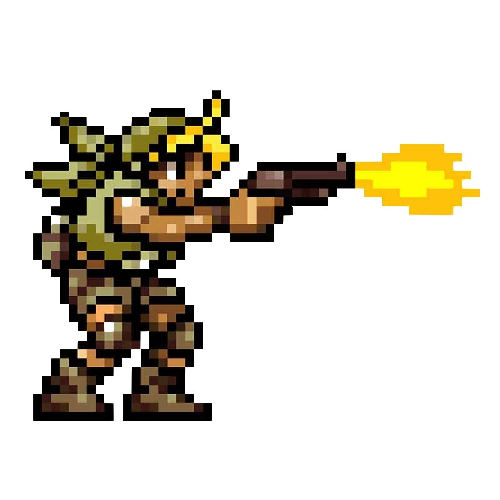 Metal Slug 'Eri Kasamoto | Firing | 8-Bit Pixel' Vinyl Car Sticker