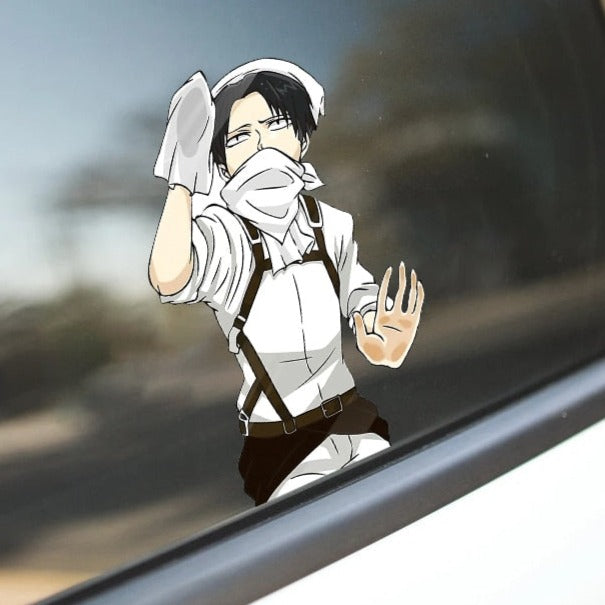 Attack on Titan 'Levi | Wiping' Vinyl Car Sticker
