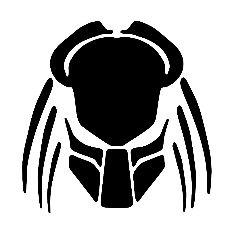 Predator 'Predator Mask | Front View' Vinyl Car Sticker