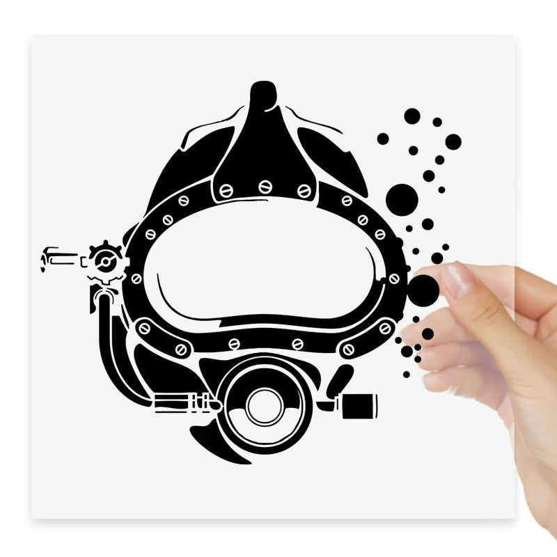 Scuba Diving 'Helmet' Vinyl Car Sticker