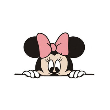 Mickey Mouse 'Minnie | Scared' Vinyl Car Peeker Sticker