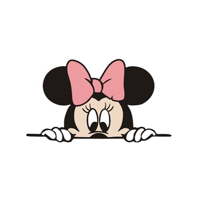 Mickey Mouse 'Minnie | Scared' Vinyl Car Peeker Sticker