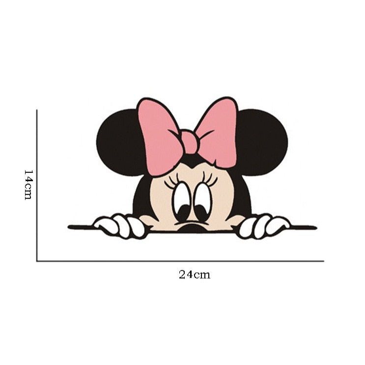 Mickey Mouse 'Minnie | Scared' Vinyl Car Peeker Sticker