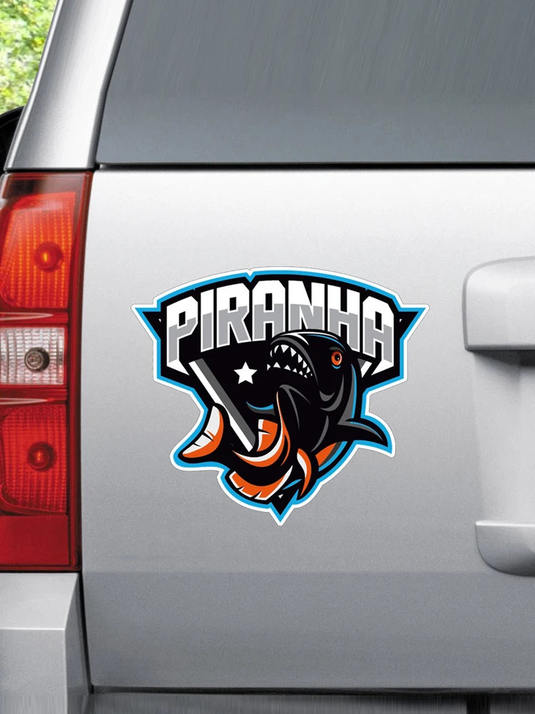 Piranha Fish Vinyl Car Sticker