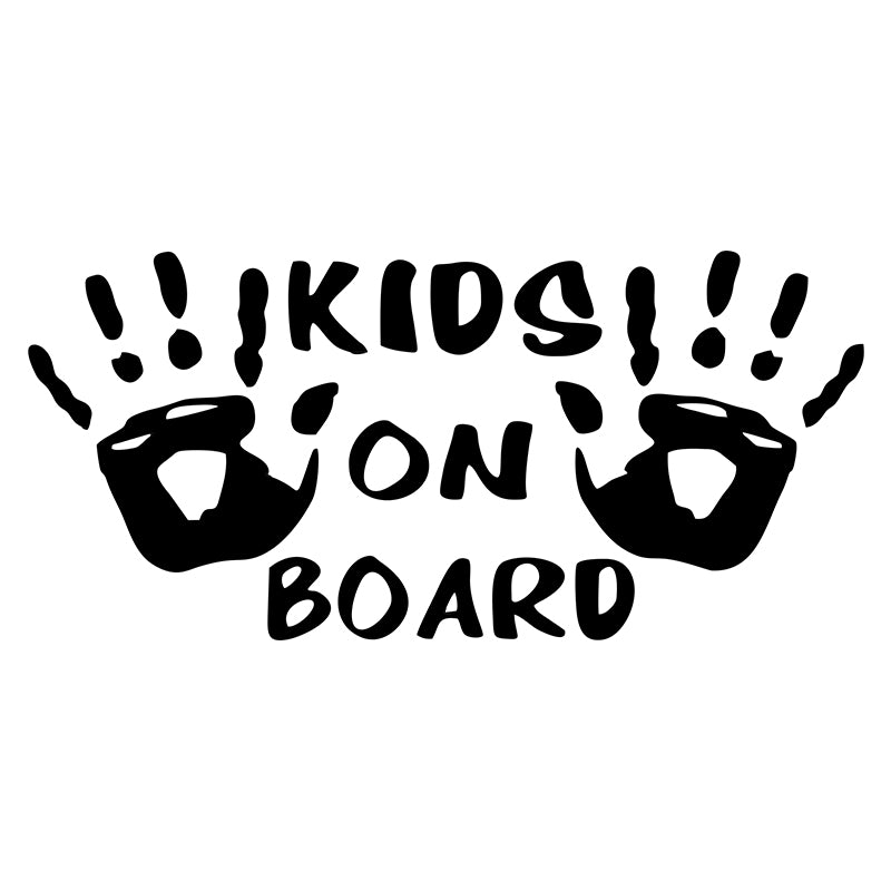 Kids On Board 'Handprint' Vinyl Car Sticker
