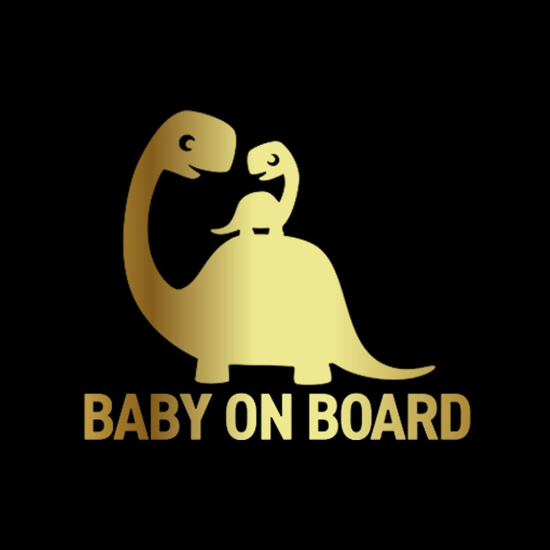 Baby On Board 'Mother And Baby Dinosaur' Vinyl Car Sticker