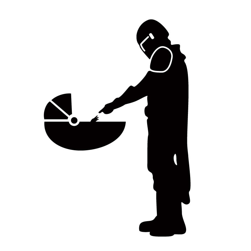 Star Wars 'Mando Meet Baby Yoda' Vinyl Car Sticker