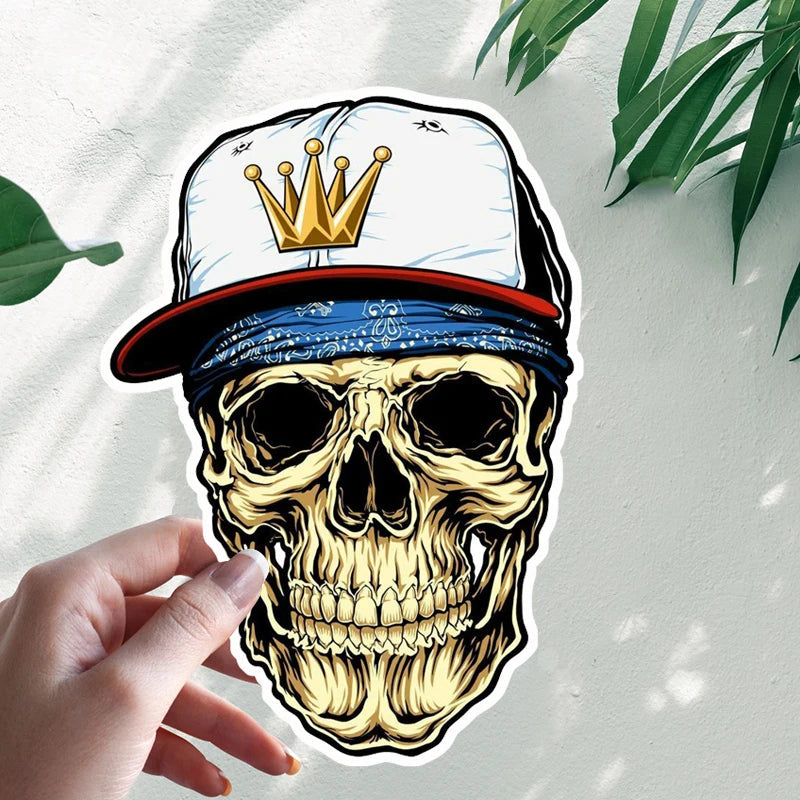 Cool Skull 'Snapback Cap' Vinyl Car Sticker