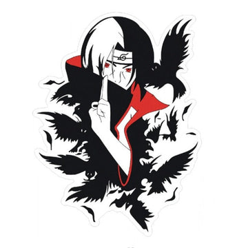 Naruto 'Itachi With Crows | Sharingan Eyes' Vinyl Car Sticker