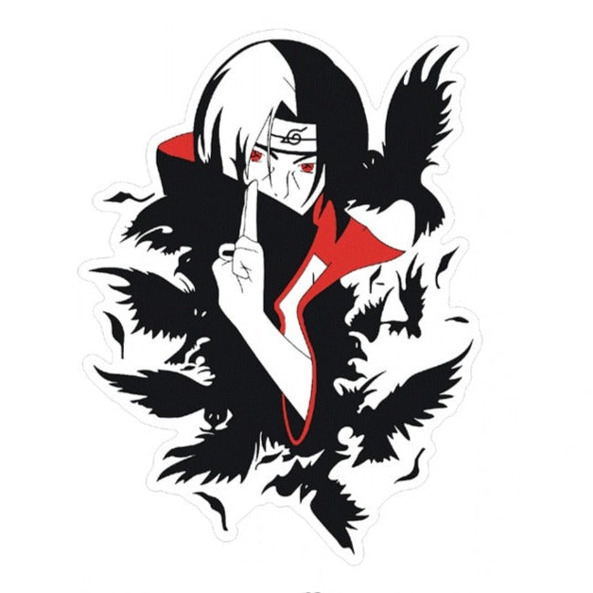 Naruto 'Itachi With Crows | Sharingan Eyes' Vinyl Car Sticker