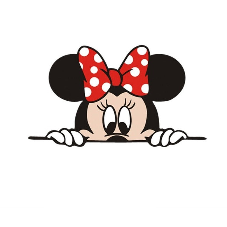 Mickey Mouse 'Minnie | Polka Dot Bow | 2.0' Vinyl Car Peeker Sticker