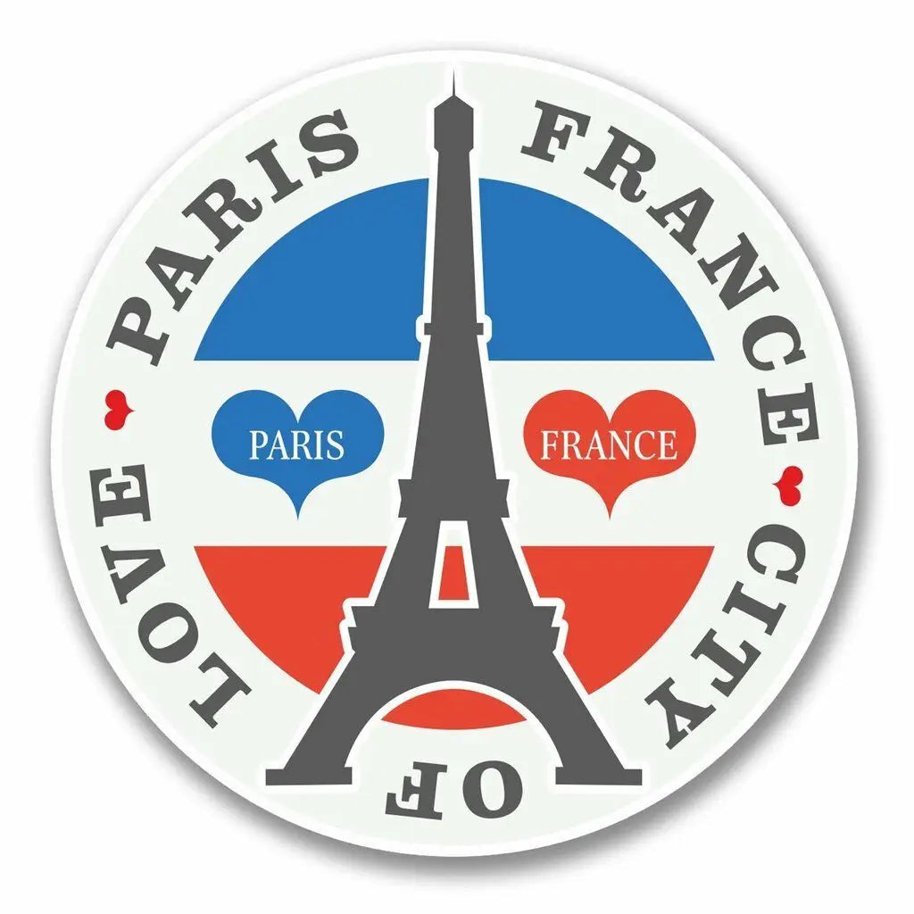 Paris France 'Eiffel Tower | City of Love' Vinyl Car Sticker