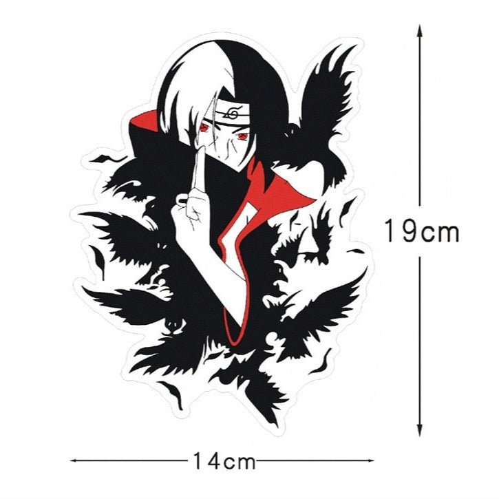 Naruto 'Itachi With Crows | Sharingan Eyes' Vinyl Car Sticker