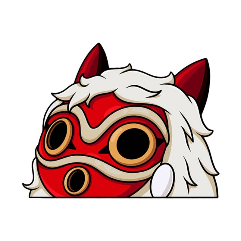 Princess Mononoke 'San | Mask' Vinyl Car Peeker Sticker