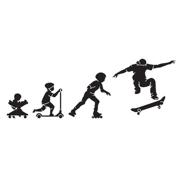 Skateboarding 'Evolution' Vinyl Car Sticker